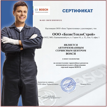 Обслуживание Bosch Gaz 2000W